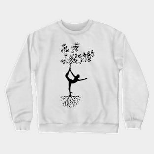 Meditating Women Yoga Pose Crewneck Sweatshirt